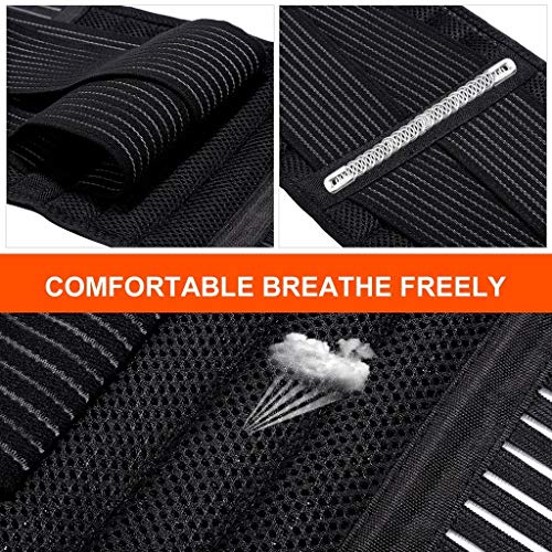 ENKEEO Back Braces Lumbar Lower Belt Support, Relief for Back Pain Support Breathable Brace for men, Dual Adjustable Sciatica Scoliosis Straps for Back Pain & Stress