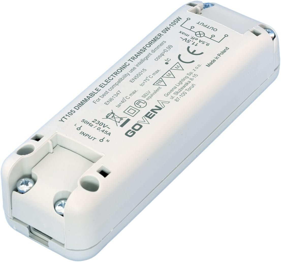 0W 105W Dimmable Electronic Transformer YT105 Low Voltage Halogen