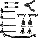 Detroit Axle - 2WD Front Ball Joint, Sway Bar, Replacement for Chevy S10 Blazer, Sonoma Jimmy, Isuzu Hombre, Tie Rod, Adjustm