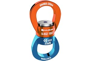 PROND Swing Swivel 35kN Safest Rotational Device, Swing Spinner, Carabiner Swivel, Climbing Rope Swivels for Children’s Web Tree Swing Setting, Aerial Dance, Hanging Hammock
