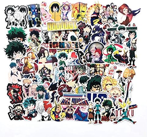 73pcs My Hero Academia Suitcase Stickers Laptop Skateboard Izuku Midoriya All Might Boku No Hero Academia Character Decals Amazon Co Uk Kitchen Home