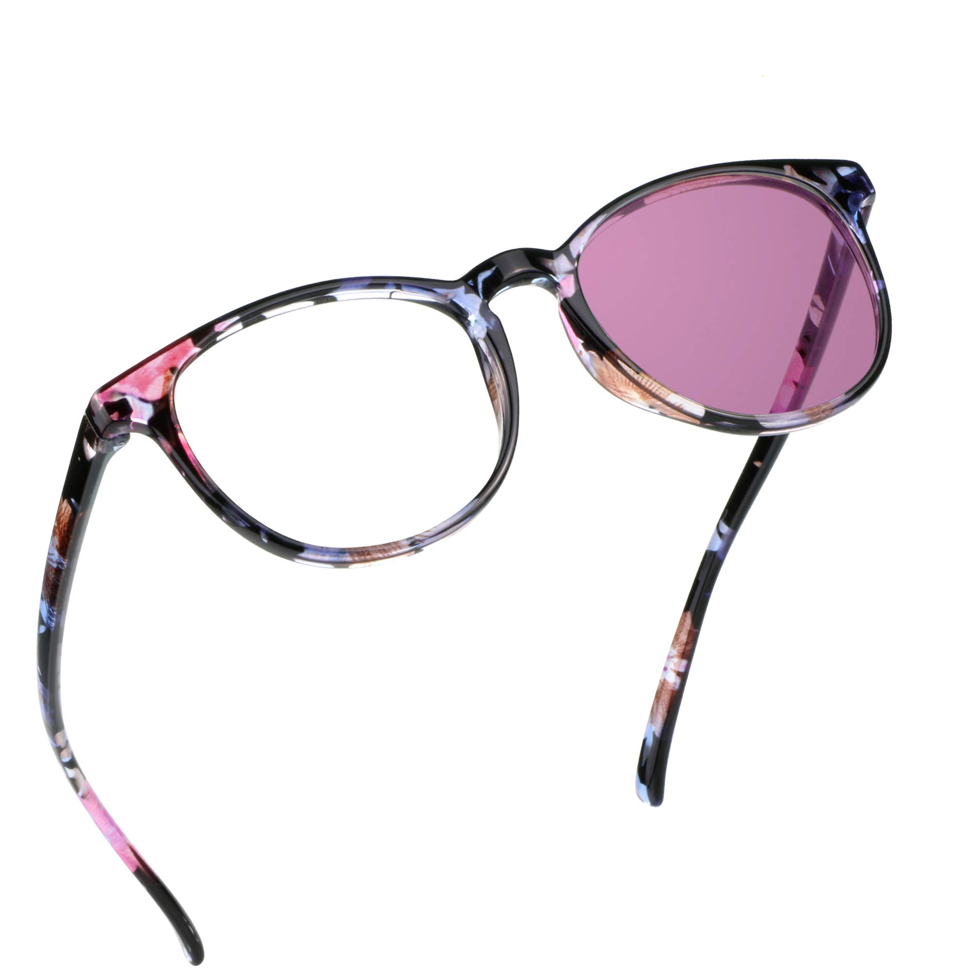 Photo 1 of YEIN Blue Light Blocking Glasses, Photochromic Pink Sunglasses, Anti Eyestrain, Computer Reading Glasses, Gaming Glasses, TV Glasses for Women, Anti UV, Anti Glare