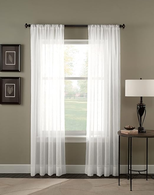 Amazon Com Curtainworks Trinity Crinkle Voile Sheer Curtain Panel