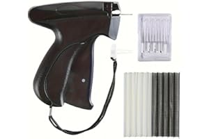 Mini Sewing and Tag Gun Set for Clothing Tags, DIY Crafts, Fabric Repair and Small Sewing Kit Black