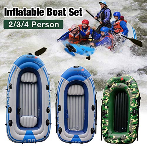 Aufblasbares Rafting-Boot-Set, aufblasbare Floße, Sport aufblasbares Kajak Kanu Boot mit Paddeln verdicktes Angelboot… – Bild 6
