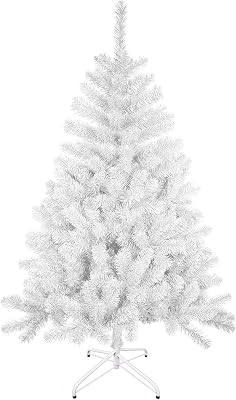 Solagua árvore de natal artificial folha de abeto tinsel 120-210cm árvores c/suporte (branco, 180cm 477tips)
