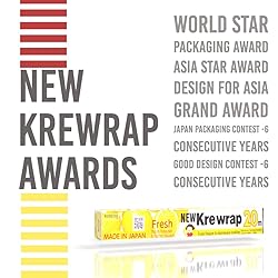 KUREHA Krewrap Plastic Cling Wrap, Pack of 6, 65 sq