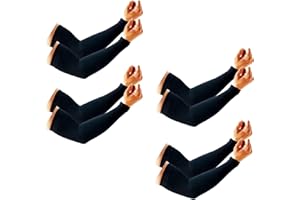 PFFY 4 Pairs UV Protection Cooling Arm Sleeves for Men and Women UPF 50 Sun Sleeve
