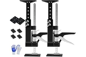 SauHandi Cabinet Jacks for Installing Cabinets,2Pack 3rd Hand Support System with 365LBS,25.4 inch Adjustable Hand Lifting Jack Tool,Capacity for Cabinet Jack, Drywall Jack.