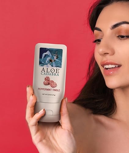 Aloe Cadabra Flavored Personal Lubricant and Vaginal Moisturizer, Organic Edible Aloe Lube for Men, Women and Couples, Non-Staining, pH Balanced, Toy Compatible (Peppermint, 2.5 Ounces, 1 Pack) in Dubai - UAE | Whizz Lubricants Aloe Cadabra Flavored Personal Lubricant and Vaginal Moisturizer, Organic Edible Aloe Lube for Men, Women and Couples, Non-Staining, pH Balanced, Toy Compatible (Peppermint, 2.5 Ounces, 1 Pack) in Dubai - UAE | Whizz Lubricants