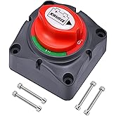 Kohree Battery Disconnect Switch, 12V-48V Battery Isolator Master Disconnect Power Cut Off Kill Switch Waterproof with On Off