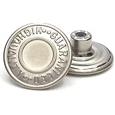 20mm Replacement Jean Tack Buttons GHQ No Sew Metal Buttons 12 Set