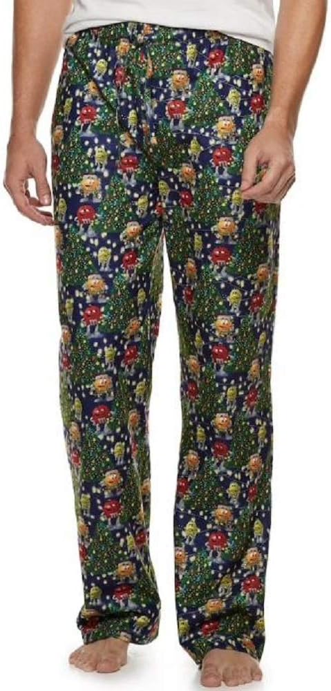 M&M's Christmas Trees Navy Fleece Sleep Lounge Pants