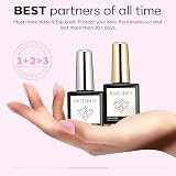 Modelones Pink Builder Gel with Base & Top Coat Set 3Pcs No Wipe Top Coat view 5