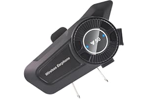 LOUKIENE Motorcycle Helmet Bluetooth Headset - Skiing Earphone Waterproof Helmet Headset with Noise Cancellation Ultra-Thin Wireless Headphones Works with All Helmets