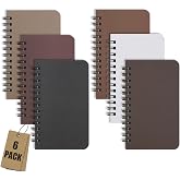 KTOJOY 6 Pack Spiral Notebook Small Pocket Notebook 3x5 Spiral Notepads With Lined Pages, Small Top Spiral Notebook Little Mi