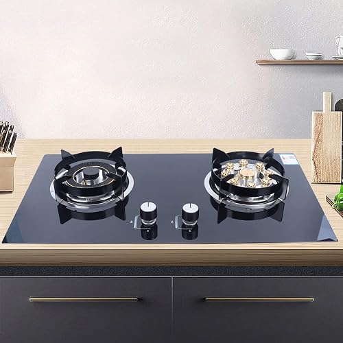 GCIUEMMH 28 Inch Cooktop with 2 Burners - Gas Cooktop Stove Top 2 ...