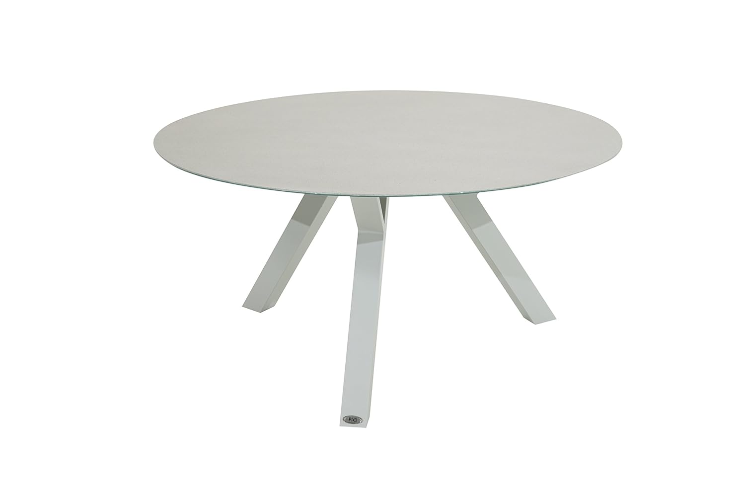 Ploß Aluminiumtisch Antigua mit runder Glasplatte Ø 150 cm ...