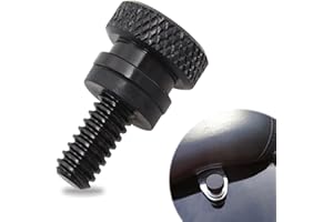 Jawmoy Pack of 1 Seat Screw, Motorcycle Modification Accessories, Knurled Fender Seat Bolt, Compatible with Harley Davidson (Black)