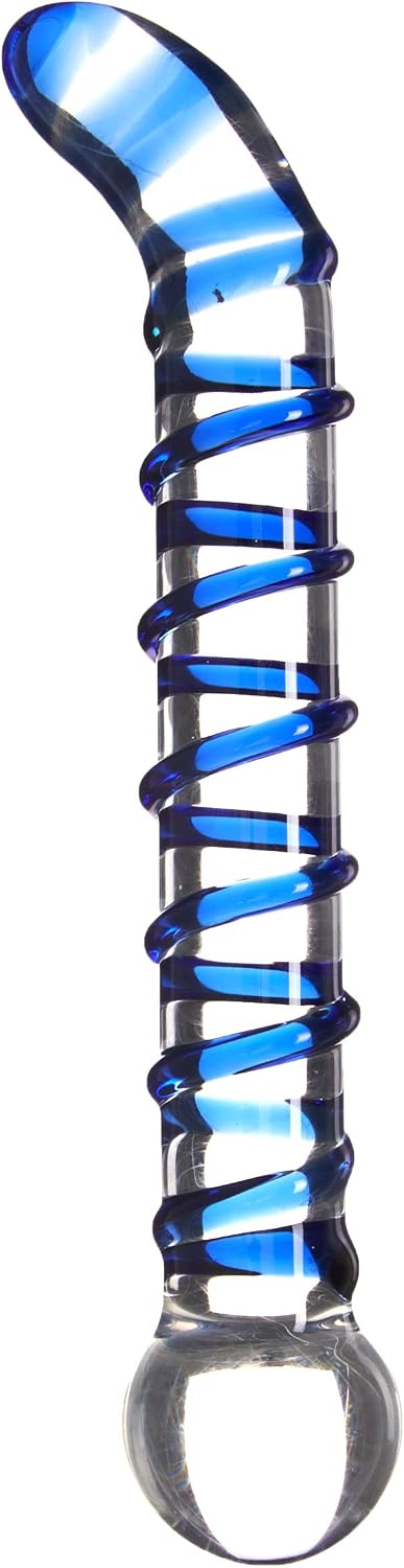 Glas Mr. Swirly G-Spot Glass Dildo Clear 6.5in