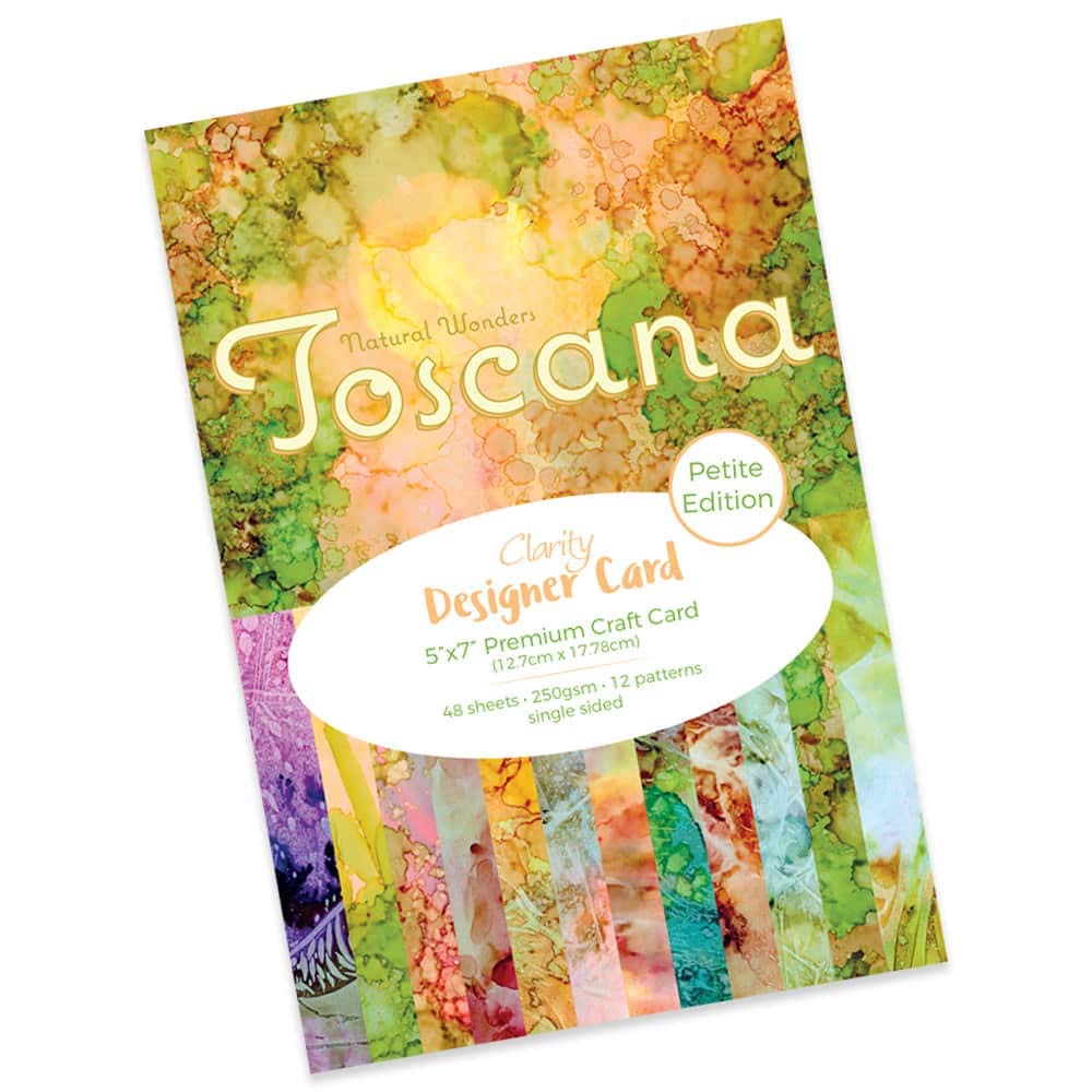 Toscana - Clarity Designer Card Petite Edition: Decorative Craft Card Pack, Designer Speciality Card for Scrapbooking, Card Making, Printmaking, 250 GSM