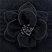 Lawliet Womens 1920s Winter Wool Cap Beret Beanie Cloche Bucket Hat A299 (Black)