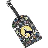 ZJXHPO Halloween Luggage Tags for Suitcases Horror Night Travel Bag Labels Halloween Party Gift Spooky Season Suitcase Tags (Never End LT)
