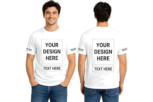 AOLP Custom T Shirt with Front Back, Personalized Shirt with Photo Text Design, Custom Shirt for Men Women Adults
