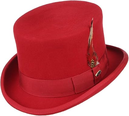 mens red top hat