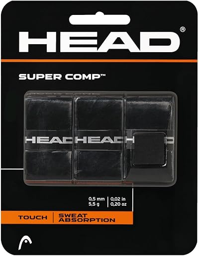HEAD Super Comp Overwrap Tennis Racket Grip White Black Blue