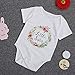 Kidlove Baby Girls Floral Printed Short Sleeve T Shirts Rompers Bodysuit