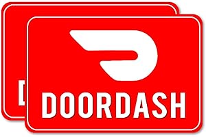 PICASSOSKY 2Pack Delivery Vehicle Car Magnet,Delivery Vehicle Signs for Car,Doordash Car Magnets Door Signs for Delivery Drivers,Doordash Driver Car Signs