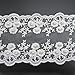 2 Yards 4-1/4 Inches White Cotton Floral Faux Pearls Embroidered Lace Trims Fabric DIY Craft Supply