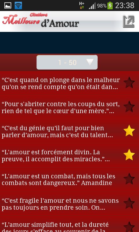 Citations D Amour Amazon Fr Appstore For Android