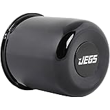 JEGSBlack Aluminum Center Cap | 1 Per Package | 3.27 Inch Diameter | 3.5 Inch Height | Fits Most JEGS 5-Lug Wheels | Push-Through Design | Closed End