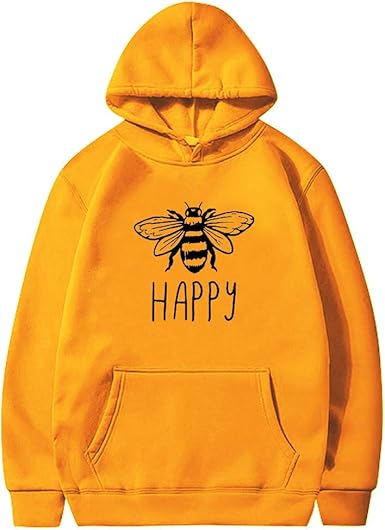 yellow happy hoodie
