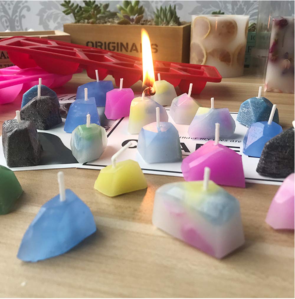 Silicone Candle Molds Gem Stone Resin Epoxy Crystal Mold for Jewelry