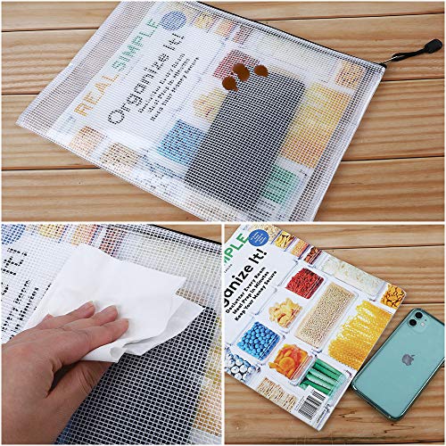 EOOUT 24pcs Mesh Zipper Pouch, Board Game Organizer, Storage Bags, Plastic Puzzle Bag for