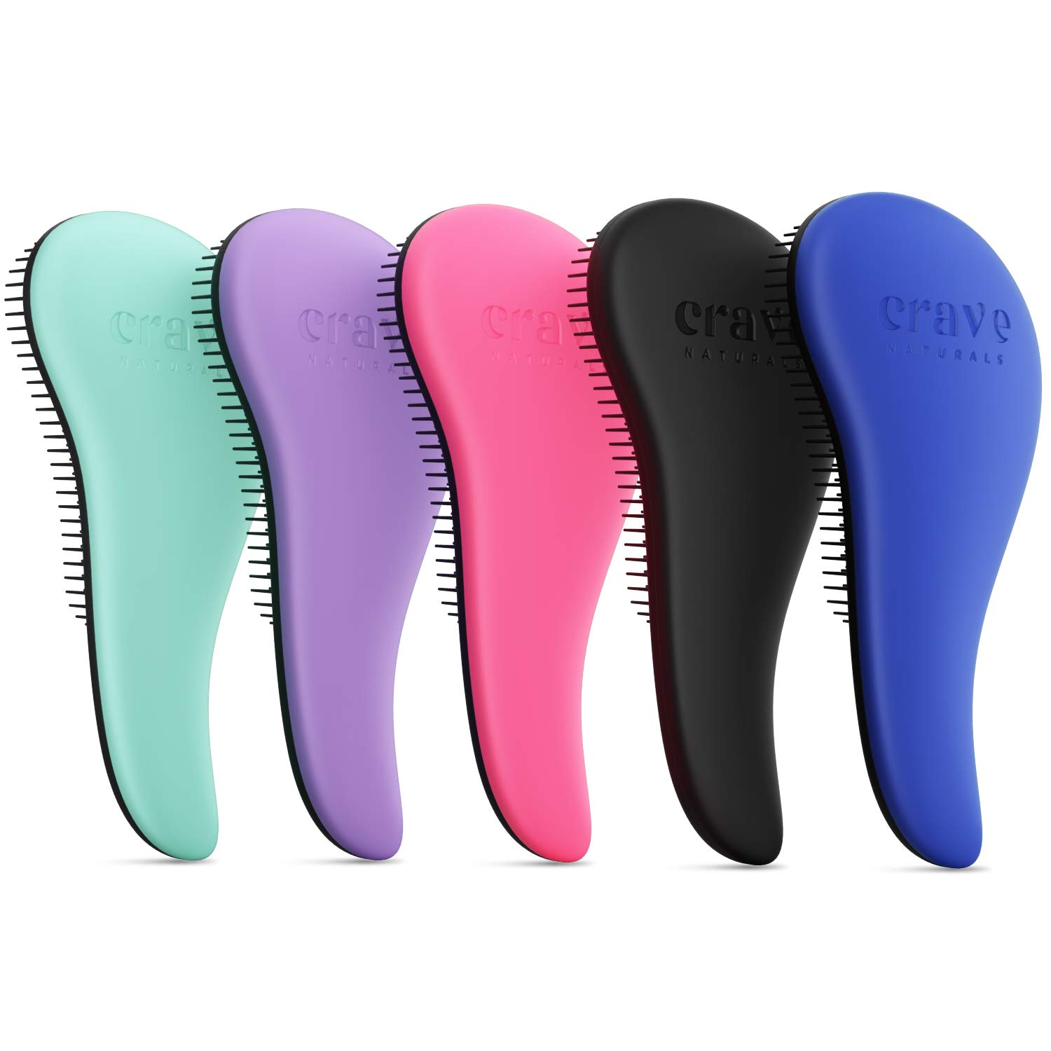 Crave Naturals Glide Thru Detangling Brush for Adults & Kids Hair - Detangler Comb & Hair Brush for Natural, Curly, Straight, Wet or Dry Hair (TURQUOISE): Beauty