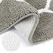Homcomoda 2 Piece Bath Rugs Set Microfiber Washable Bath Mats with Contour Toilet Rug U-Shaped for Bathroom(Grey)