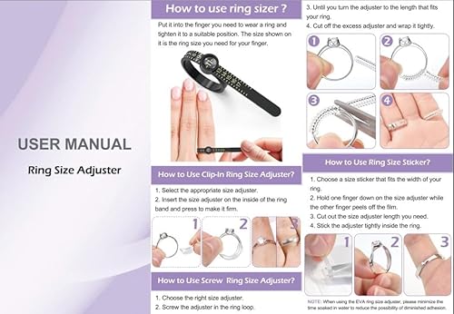 38 Pcs Ring Sizer Adjuster for Loose Rings with Ring Size