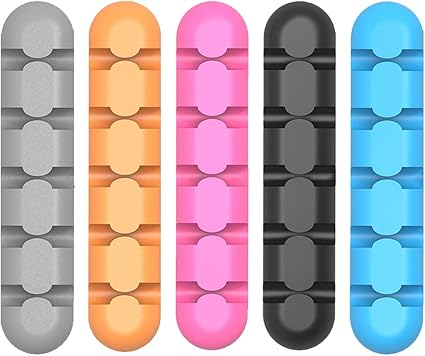 Amazon Com Orico Desk Cable Management Cable Organizer Clip Wire Holder For Organizing Power Cord Usb Mouse Cable Home Office Cubicle Car Nightstand Accessories Multi Color Home Audio Theater