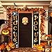 Whaline Hocus Pocus Halloween Banner Indoor/Outdoor Decorative Hanging Sign for Home Office Front Door Porch Welcome Halloween Decorations