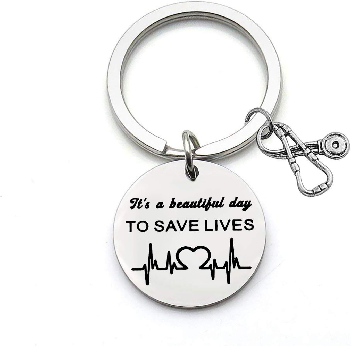Chaveiro de batimento cardíaco para presente de enfermeira Doctor It's