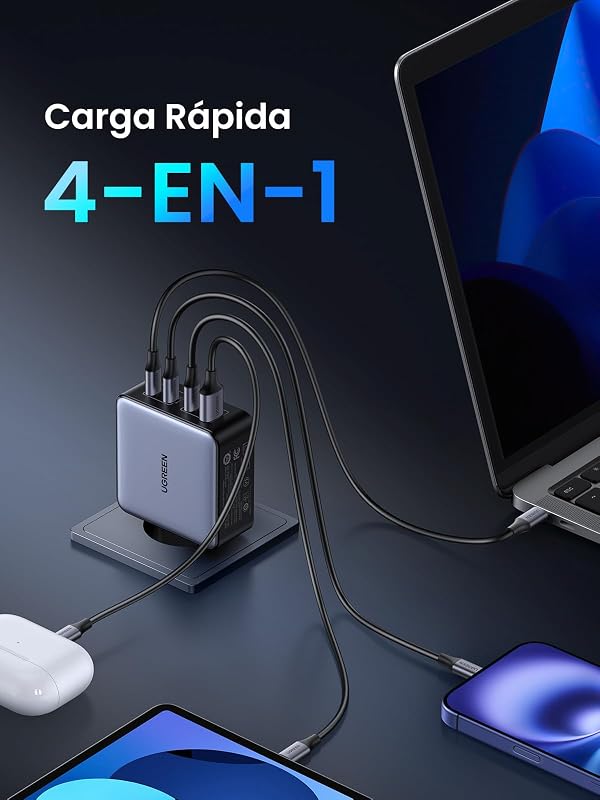 Nexode 160W Cargador USB C Carga Rápido GaNInfinity Adaptador