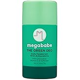 Megababe Daily Deodorant - The Green Deo with Vitamin E & Safflower | Aluminum-Free, Solid, All Natural | Geranium & Lemon | Free from Parabens, Sulfates & Phthalates | 2.6 oz