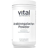 Vital Nutrients Arabinogalactan Powder - Vegan Prebiotic Fiber Supplement for GI Health, Liver, and Immune Support* - Gluten, Dairy, Soy Free - Non-GMO - 300g