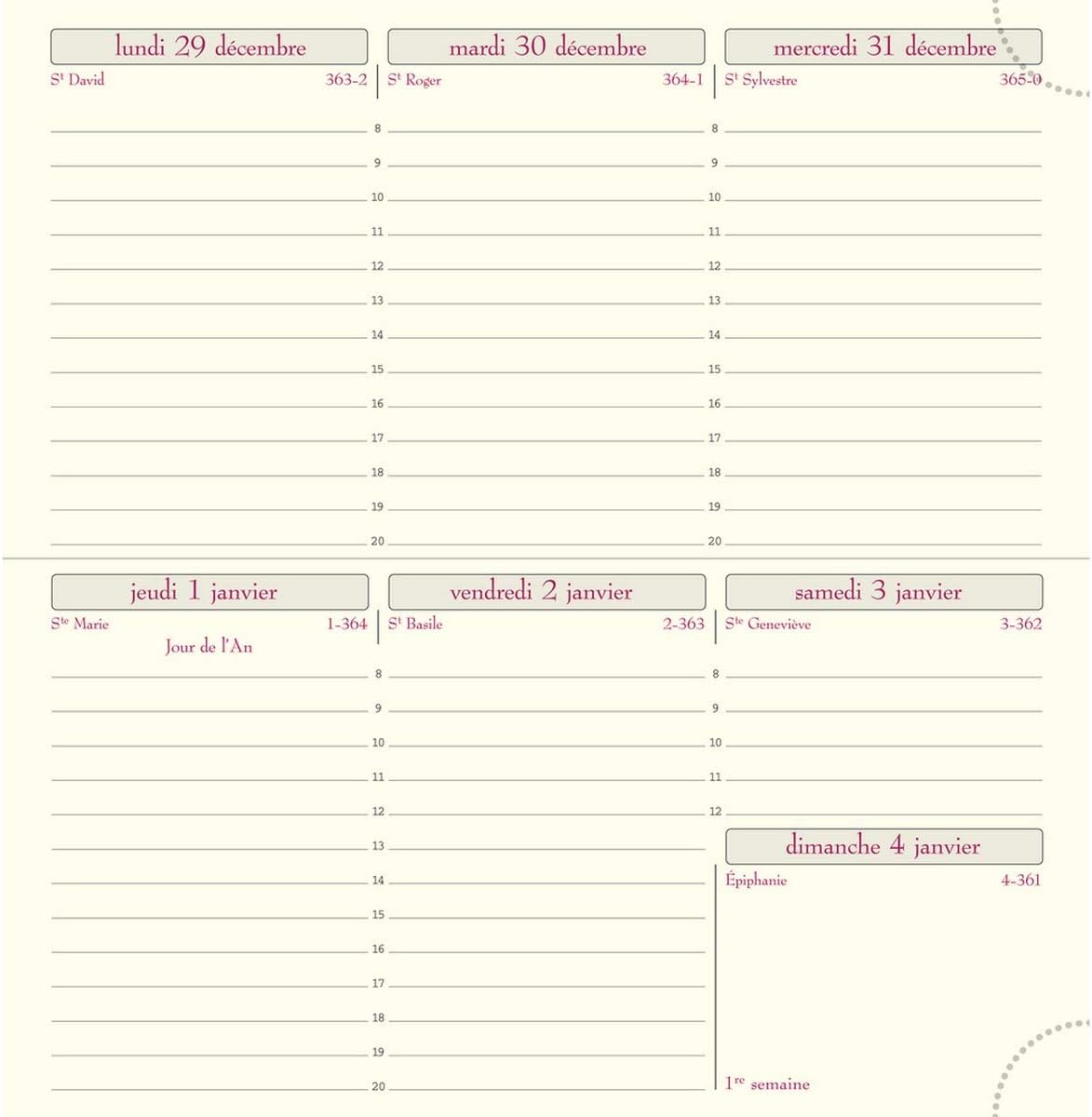 Exacompta Temporel 16 Cassandra 16440E Weekly Calendar 8.5 x 16 cm January to December 2019 Random Colours - Image 5