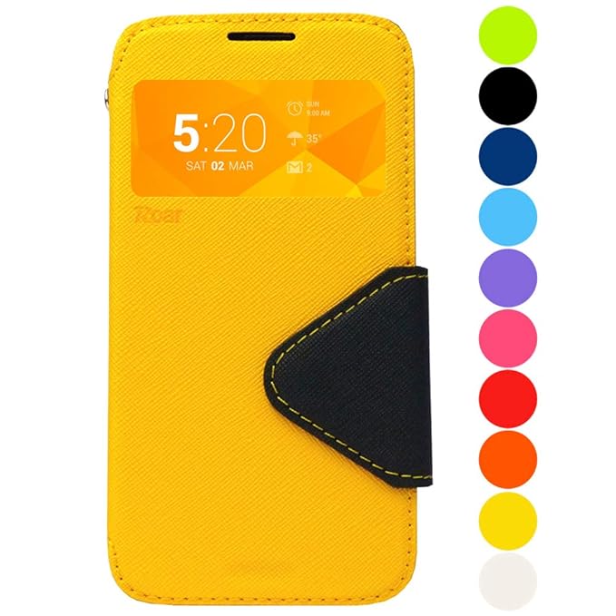 Roar iPhone 5C Tasche Klapphülle Hülle Handyhülle Flip Case mit Fenster, Premium Etui Schutzhülle geeignet für Apple iPhone 5