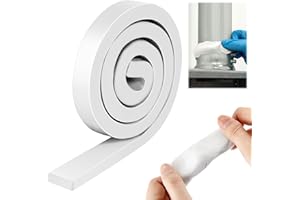ElectricWise Moldable Silicone Putty, Non Hardening Multi Purpose Duct Seal Compound for Metal, Glass, Wood, Ceramic, Crafts, Heat Resistant and Waterproof, 1.5 ft x 0.32 in(White,1 Pack)
